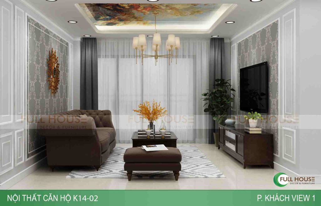 Phòng khách theo phong cách tân cổ điển
