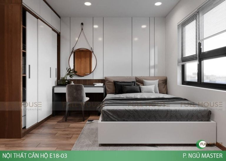 Mẫu phòng ngủ master trong căn hộ 78m2