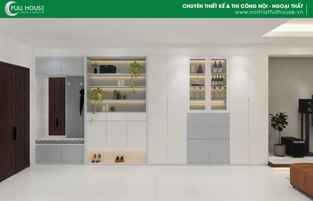 Thiết kế nội thất căn hộ thông minh với tủ gỗ đa năng